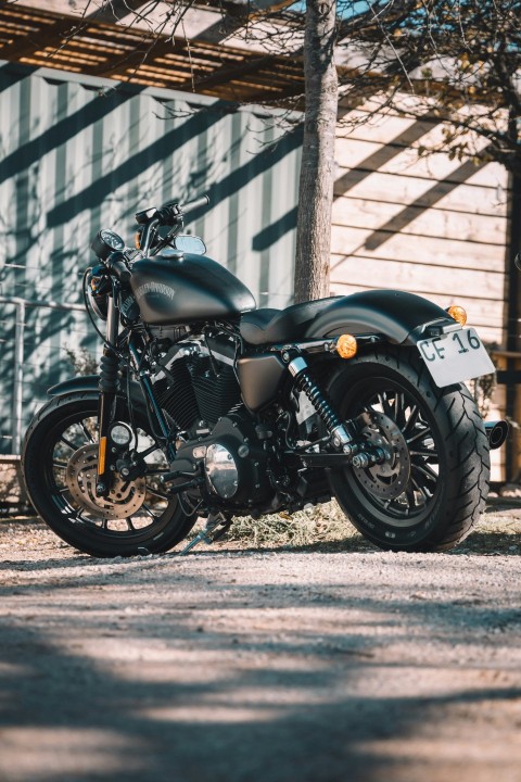 black and silver cruiser motorcycle