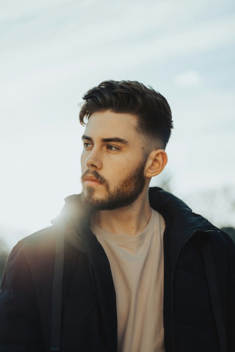 man in black zip up jacket