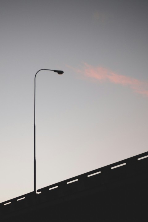 light post under gray sky