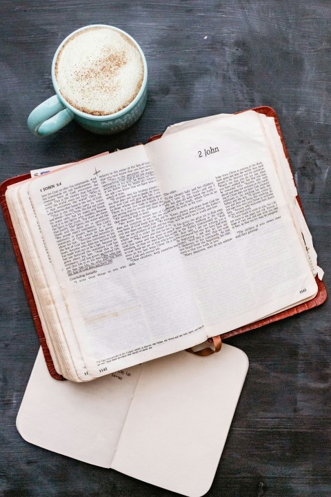 white book page on black table