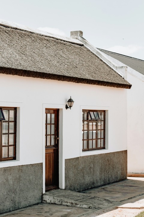 white and brown house