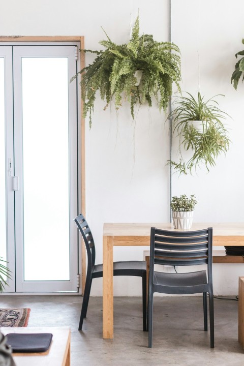 brown wooden table and chairs