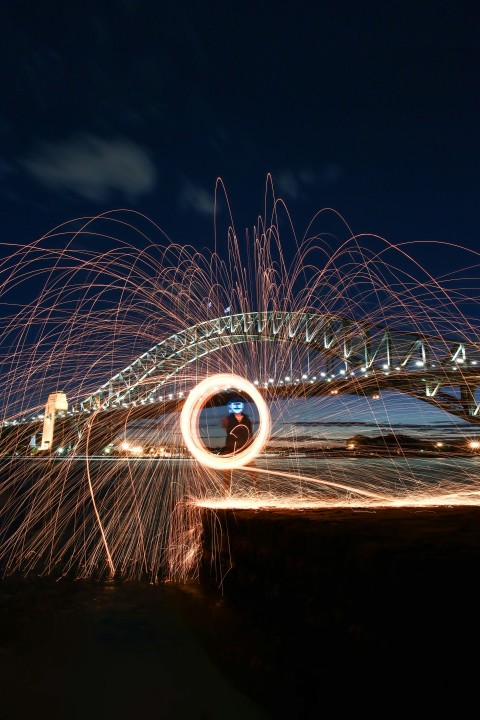 time lapse photography of fireworks during night time