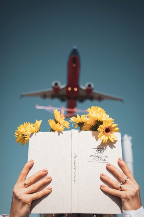 yellow and red flowers on white paper