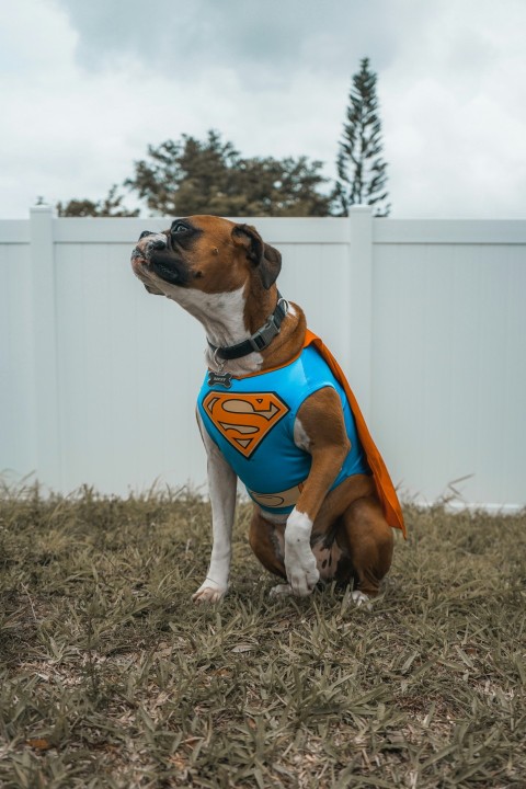 dog wearing superman costume 7