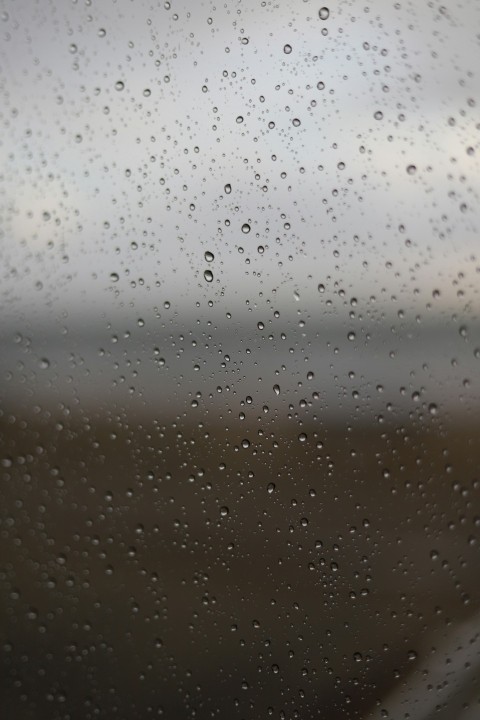 water droplets on glass window