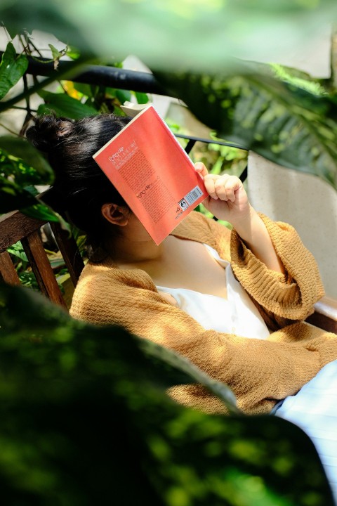 a person reading a book