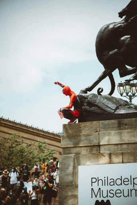 black and red dragon statue