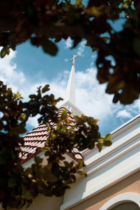 white and brown church