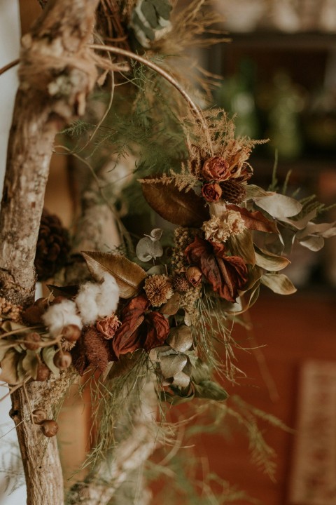 brown flowers