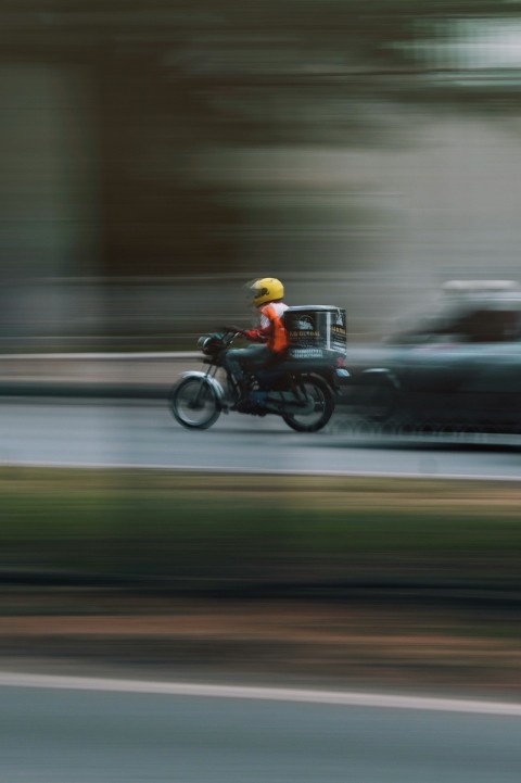 a person riding a motorcycle