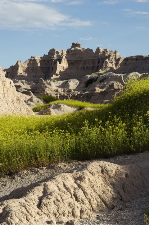 a man riding a bike down a dirt road