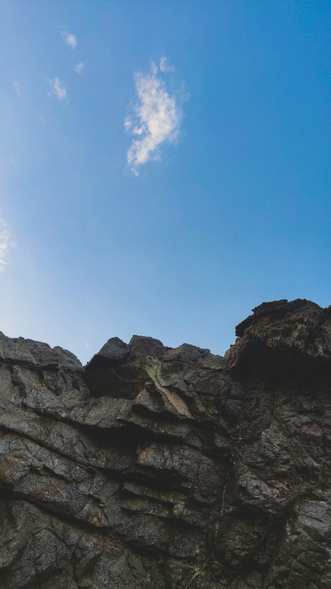 a rocky mountain with a blue sky NIC9q