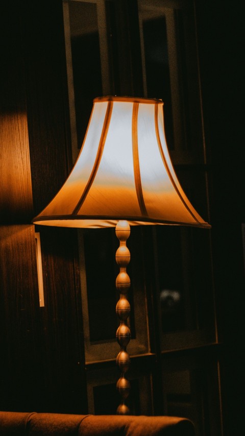 a lamp on a table GMJD