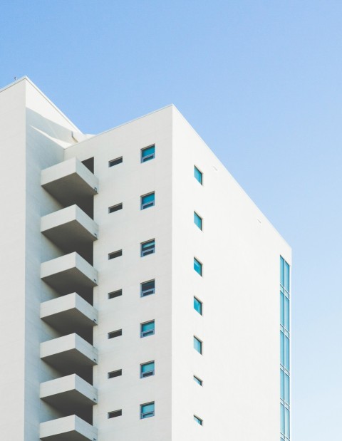 white and green concrete building