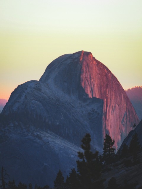 mountain during golden hour