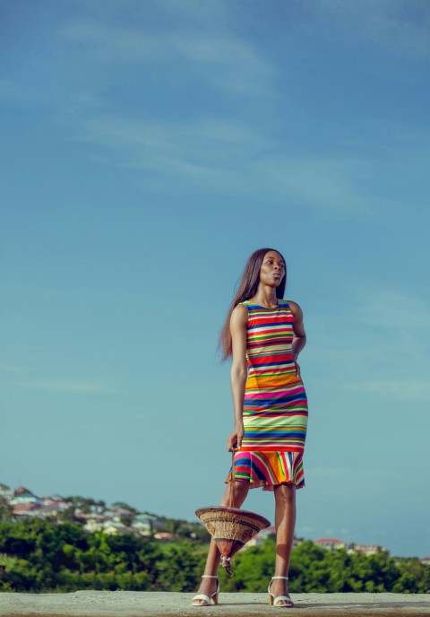 a person in a colorful dress FH