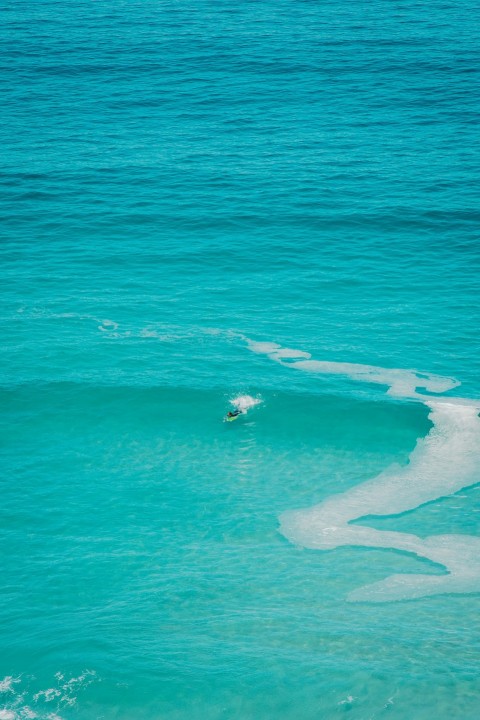 aerial view of sea waves