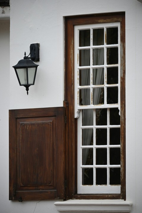 a door and a window E